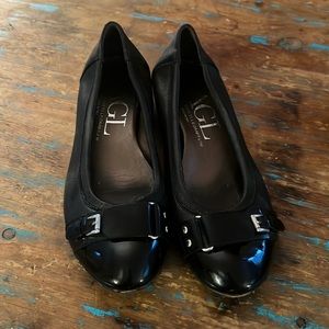 AGL Black Buckle Flats